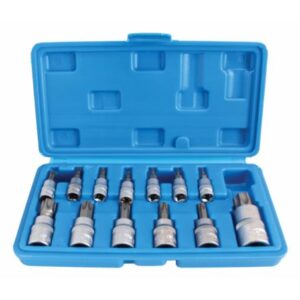Torx topsæt 1/4", 3/8", 1/2" TX10-TX55