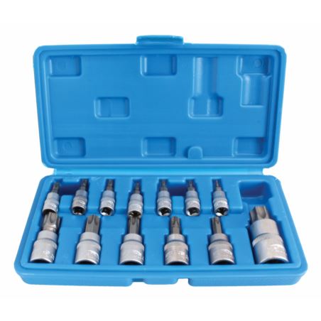Torx topsæt 1/4", 3/8", 1/2" TX10-TX55