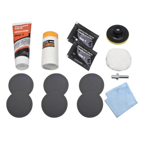Forlygte poleringssæt / headlight restoration kit – 14 dele - Billede 3