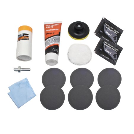 Forlygte poleringssæt / headlight restoration kit – 14 dele - Billede 4