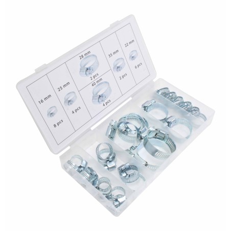 Slangeklemmesæt 26 dele – 16-40 mm