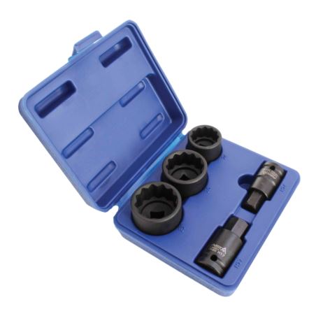 Navmøtrik topsæt 5 dele – 1/2" impact - Billede 2