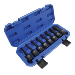 Slagtopsæt Torx 1/2" – T30-T80 – 8 dele