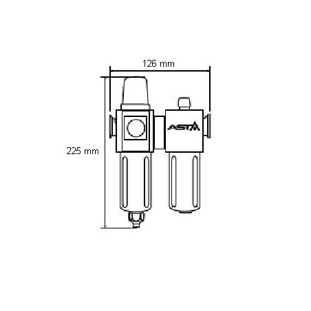 Trykluft filter/regulator med vandudskiller og smøring - Billede 4