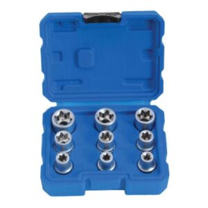 9 dele E-Torx topsæt 1/2" – E10 til E24