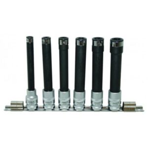 Lange E-Torx toppe med fastholdelse – 15 dele