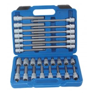 30 dele unbrako / Hex bit topsæt 1/2" – ekstra lange