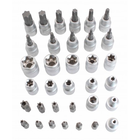 Torx & E-Torx topnøglesæt 3/8" – 34 dele - Billede 3