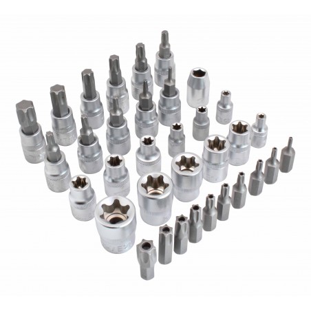 Torx og E-Torx topnøglesæt 34 dele - Billede 3