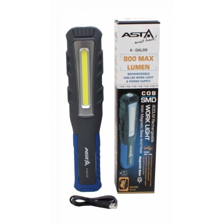 Genopladelig LED arbejdslampe 600 lumen med magnetfod