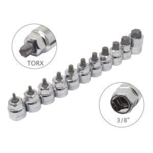 Lavprofil TORX topbitsæt 3/8" – 11 dele