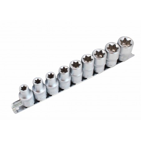 E-Torx topnøglesæt 1/2" – 9 dele - Billede 2