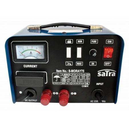 6V/12V batterilader med starthjælp – 12A / 75A - Billede 2
