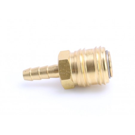 Messing lynkobling med 6 mm slangestuds - Billede 3