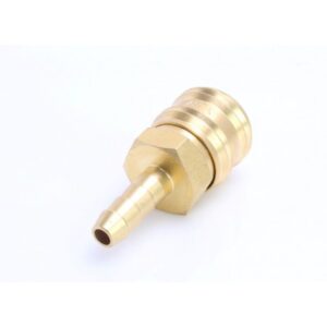 Messing lynkobling med 6 mm slangestuds