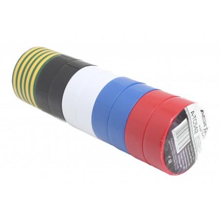 El isoleringstape sæt 19 mm x 10 m – 10 stk