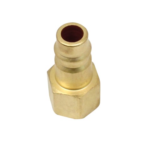 Trykluft nippel til lynkobling – 1/4” indvendigt gevind i messing - Billede 4