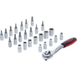 Topnøglesæt | 6,3 mm (1/4") | 4 - 13 mm | 27 dele