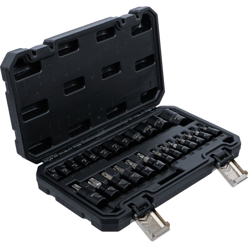 Bittop-/topnøgletopsæt | 6,3 mm (1/4"), 10 mm (3/8"), 12,5 mm (1/2") | E-profil / T-profil (til Torx) | 25 dele - Billede 2