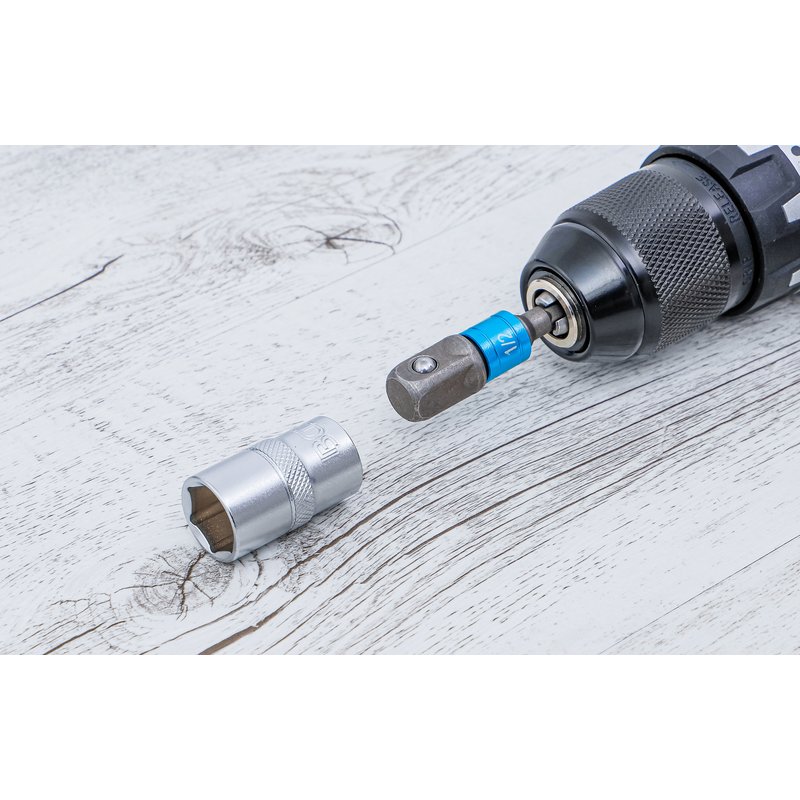 Adaptersæt til boremaskiner | farvet | udvendig sekskant 6,3 mm (1/4") | 6,3 mm (1/4"), 10 mm (3/8"), 12,5 mm (1/2"), indvendig sekskant 6,3 mm (1/4") | 4 dele - Billede 2