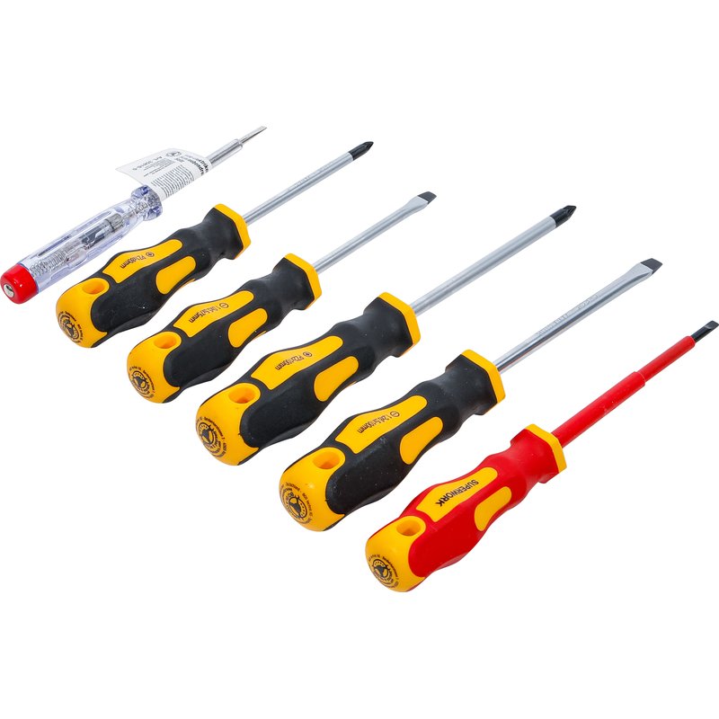 VDE-elektriker-/ skruetrækkersæt | kærv / krydskærv | 6 dele - Billede 5