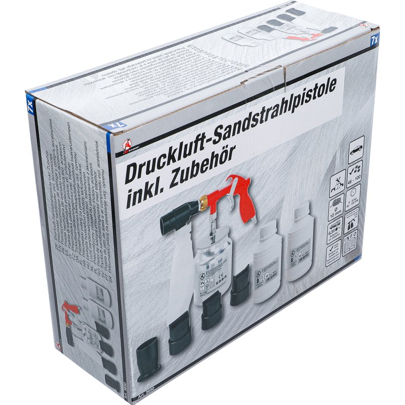 Trykluftsandblæsningspistol inkl. tilbehør - Billede 4