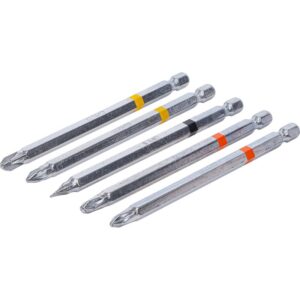 Bitsæt | udvendig sekskant 6,3 mm (1/4") | Krydskærv PH, krydskærv PZ, slids | længde 110 mm | 5 dele