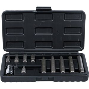 Bitsæt | udvendig sekskant 10 mm (3/8") | indvendig multitand (til XZN) | 11 dele