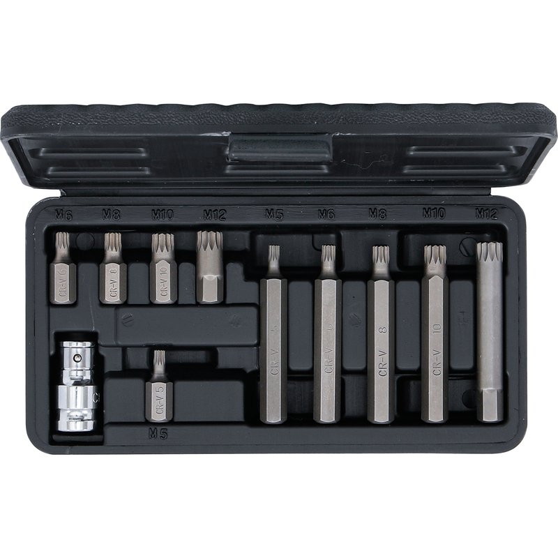 Bitsæt | udvendig sekskant 10 mm (3/8") | indvendig multitand (til XZN) | 11 dele - Billede 4