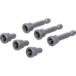 Bitsæt med dybdestop | til gipskartonplader | drev udvendig sekskant 6,3 mm (1/4") | krydskærv PH2 | 6 dele