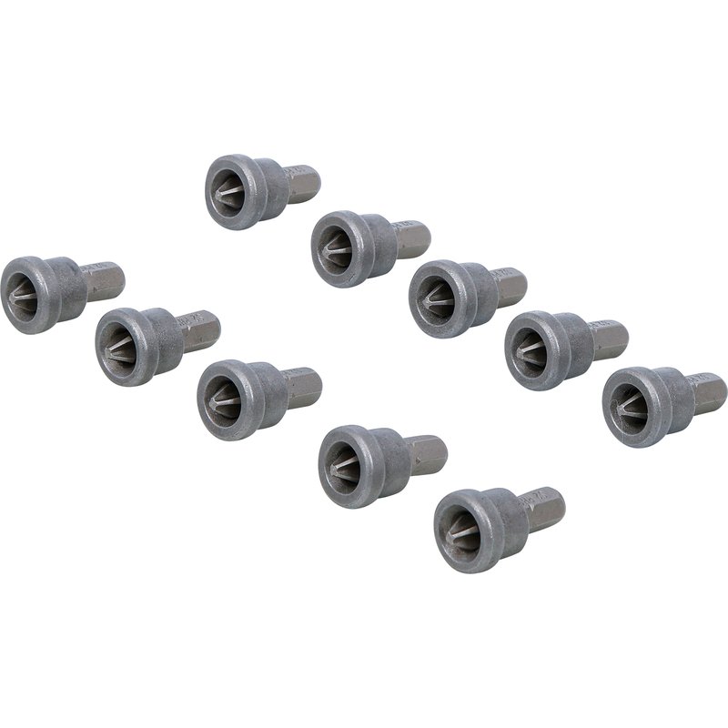 Bitsæt med dybdestop | til gipskartonplader | drev udvendig sekskant 6,3 mm (1/4") | krydskærv PH2 | 10 dele
