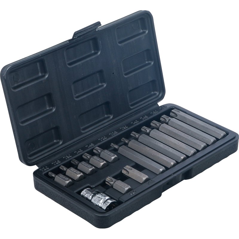 Bitsæt | udvendig sekskant 10 mm (3/8") | T-profil (til Torx) | 15 dele - Billede 2