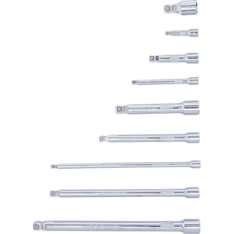 Vippeforlængersæt | 6,3 mm (1/4") / 10 mm (3/8") / 12,5 mm (1/2") | 9 dele - Billede 3
