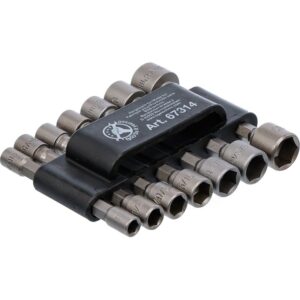 Topnøglebitsæt | udvendig sekskant 6,3 mm (1/4") | metrisk + tommer | 14 dele