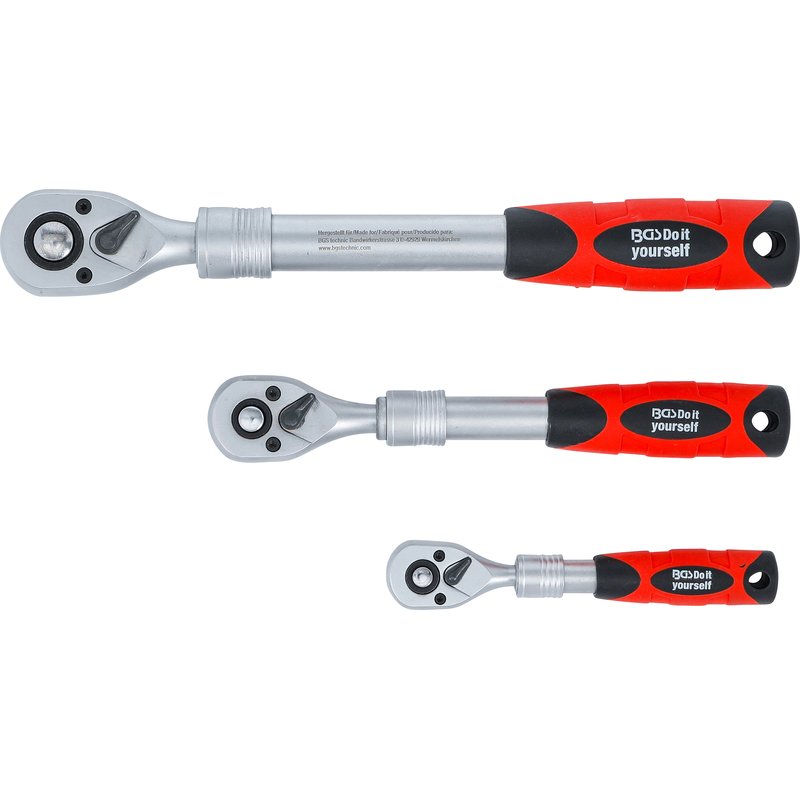 Skifteskraldesæt | udtrækkelig | 6,3 mm (1/4") - 10 mm (3/8") - 12,5 mm (1/2") | 3 dele - Billede 3