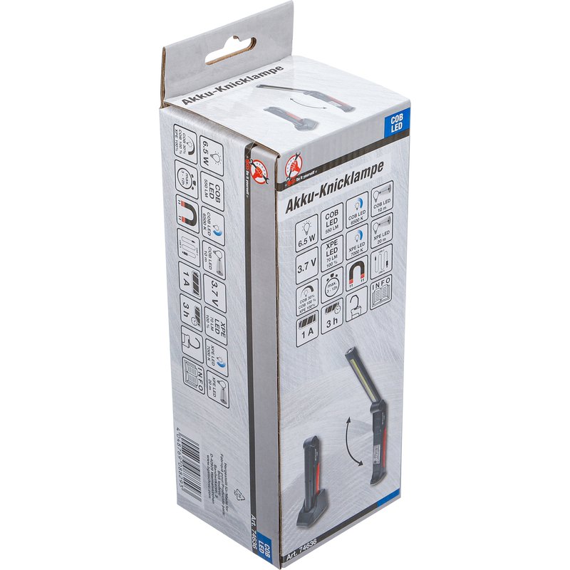 Batteridrevet knæklampe | COB-LED | 6,5 W | med ladestation - Billede 7