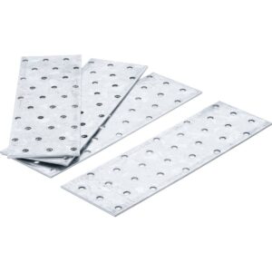 Stål-hulplade-sortiment | 200 x 60 x 2 mm | i 4 dele