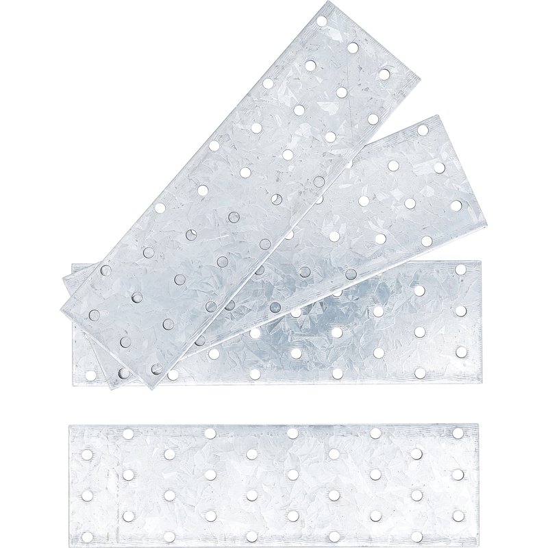 Stål-hulplade-sortiment | 200 x 60 x 2 mm | i 4 dele - Billede 2