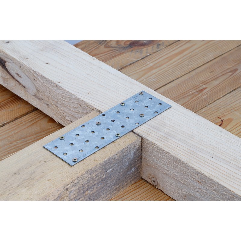 Stål-hulplade-sortiment | 200 x 60 x 2 mm | i 4 dele - Billede 3
