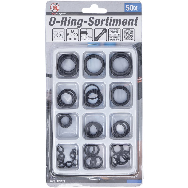 O-ringssortiment | Ø 5 - 20 mm | 50 dele - Billede 4