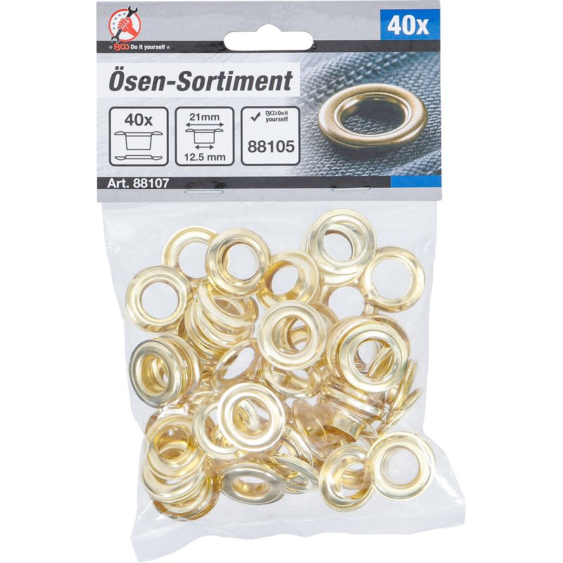 Øsken-sortiment | 12,5 x 21 mm | 40 dele - Billede 3