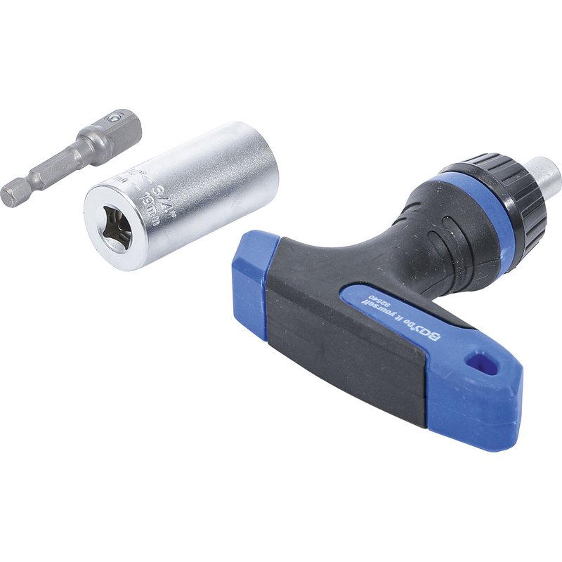 Multitopsæt med adapter-sæt | med skralde-T-greb, omskiftelig | 3 dele - Billede 2