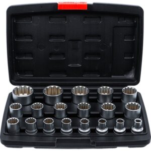 Topnøgletopsæt Gear Lock | 12,5 mm (1/2") | 19 dele