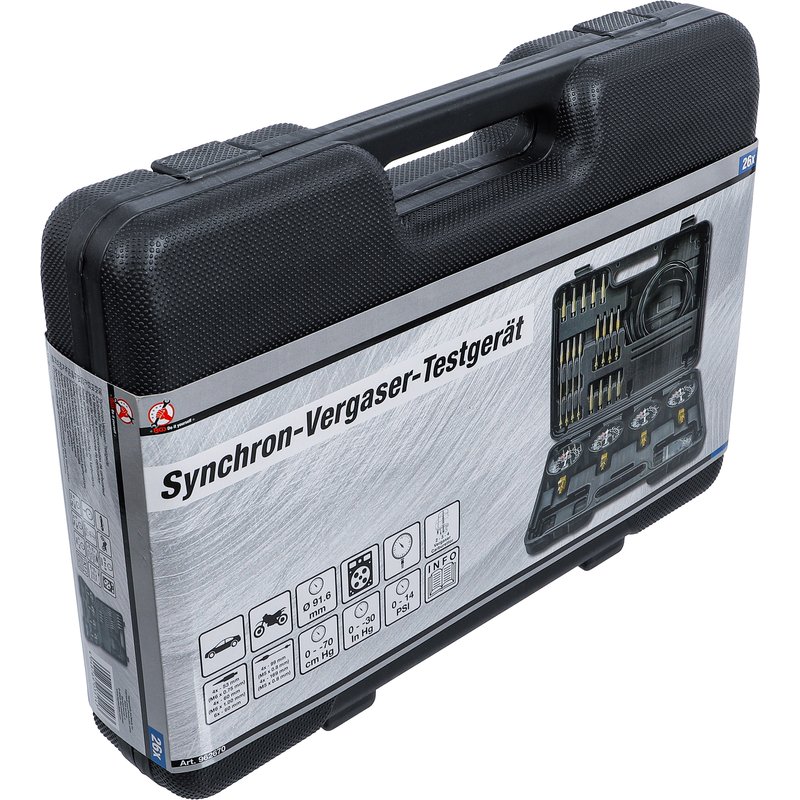 Synkron-karburator-testapparat | med 4 synkronure | 26 dele - Billede 6